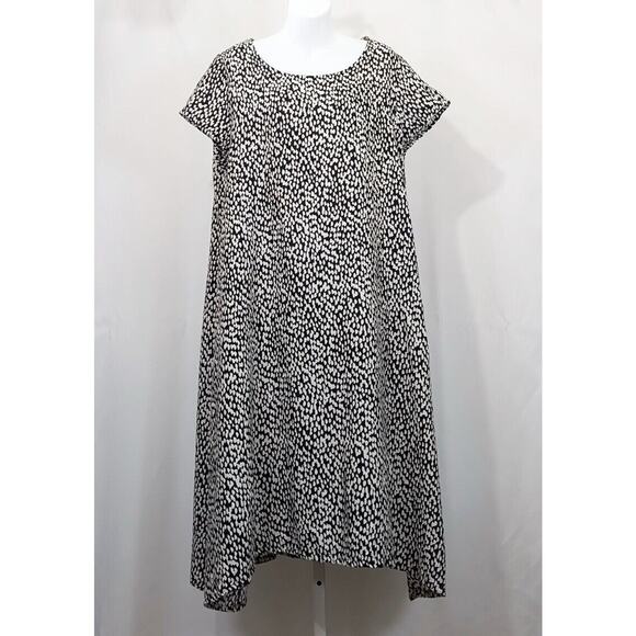 bryn Walker Dresses & Skirts - Bryn Walker Dress Black White Print Linen Misses Size M